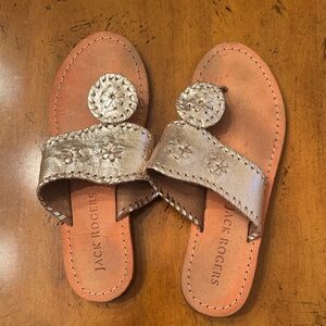 Jack Rogers Sandals - Platinum - 4 Big Kid